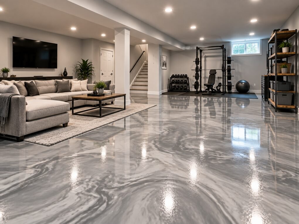 Basements epoxy flooring